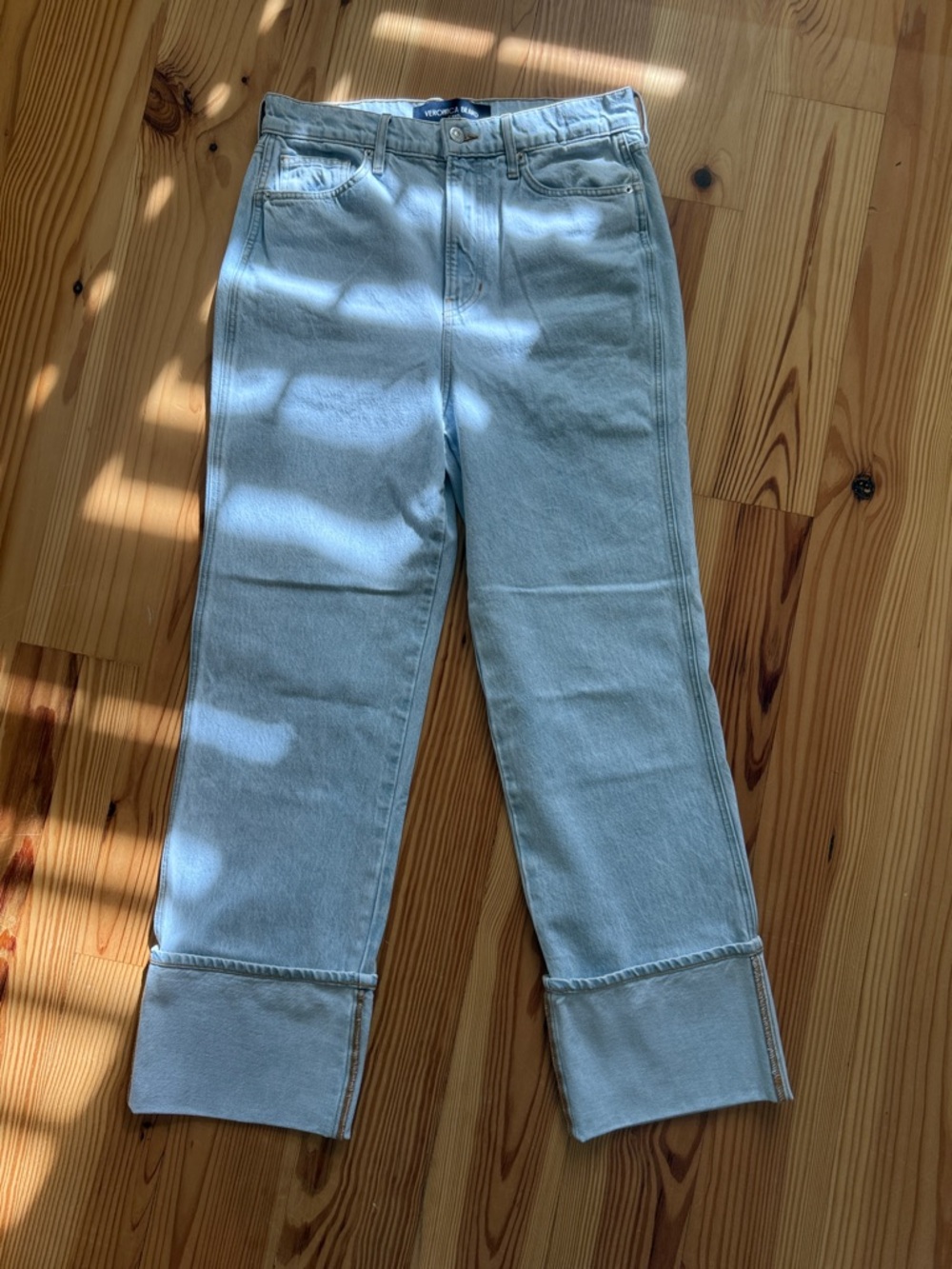 Veronica Beard Light Wash High-Rise Jeans
